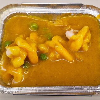 Spicy king prawn curry with a thick, fragrant sauce and juicy prawns