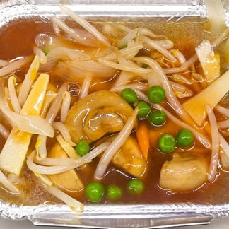 Vegetables (mushroom, bamboo shoots, sprouts, mixed vegetables) in Sweet and Sour Sauce